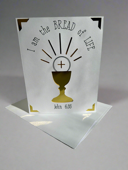 Eucharistic Greeting Card with Bible Verse