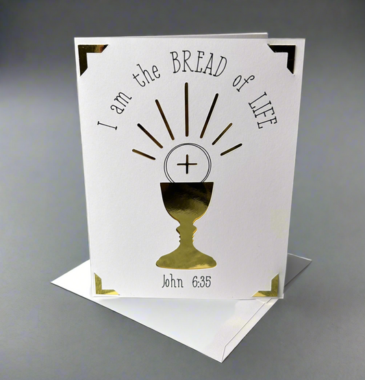 Eucharistic Greeting Card with Bible Verse